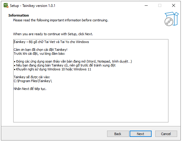 Bước 2: Các thông tin cơ bản