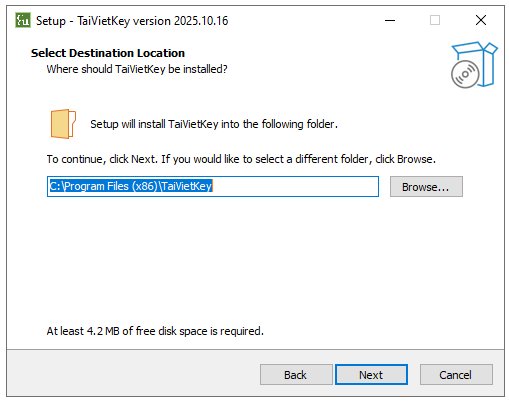 Bước 3: Nơi chứa chương trình cài đặt